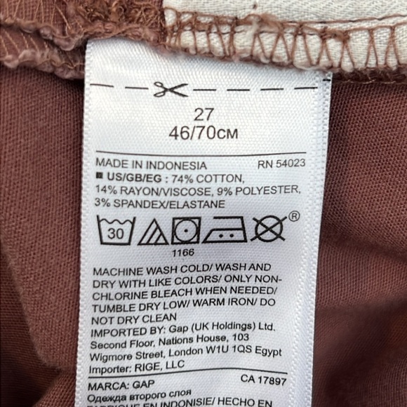 GAP 1969 pants  BLUSH Color zipper pockets and legs size 27 - Picture 8 of 10
